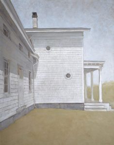 Terry Elkins, Hendrickson Farmhouse. Oil on panel, 28” x 22”. Original available, print available.