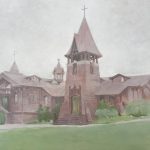 Terry Elkins, Dune Church. Oil on canvas, 22” x 30”. Original available, print available.