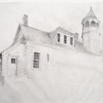 Terry Elkins, Wainscot Chapel. Pencil on vellum, 18” x 24”. Original available.