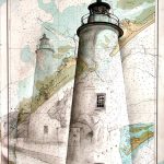 Terry Elkins, Ocracoke Lighthouse, NC. Pencil on collage, 39” x 23”. Collection of the artist, print available (click here).