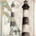 Terry Elkins, Bodie Island Lighthouse, NC. Pencil on collage, 29” x 23”. Private collection, print available (click here).