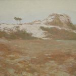 Terry Elkins, Winter Dunes In Nappeague. Oil on canvas, 20"x28".