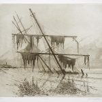 Terry Elkins, Shipwreck. Solarplate Etching, 15”x17”. Private collection, print available.