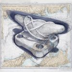 Terry Elkins, Long Island Sound. Pencil on collage, 26”x29”. Original available, print available.