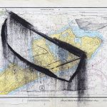 Terry Elkins, Montauk Dories. Pencil on collage, 13”x19”. Original available, print available.