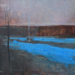 Terry Elkins, Sotter’s Camp. Oil on linen, 16”x20”. Original available.