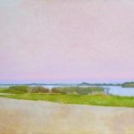 Terry Elkins, Wainscott Pond. Oil on linen, 34”x50”. Private collection.