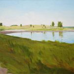 Terry Elkins, Barcelona. Oil on canvas, 28”x43”. Original available.